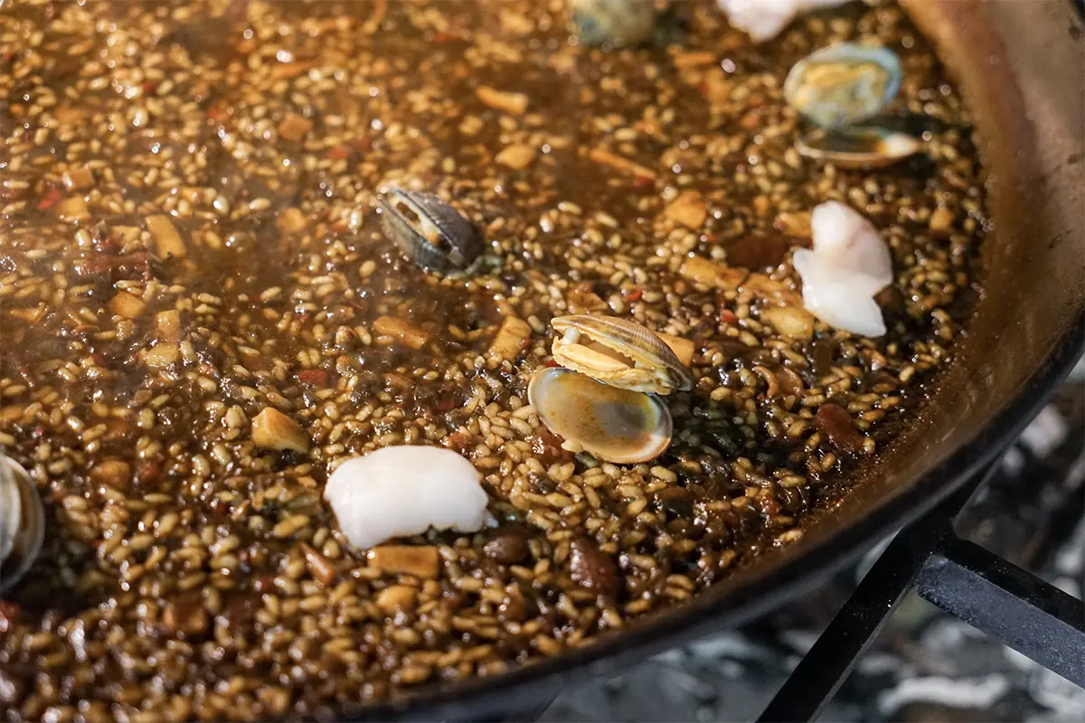 Arroz a la leña